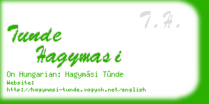 tunde hagymasi business card