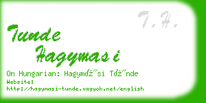 tunde hagymasi business card